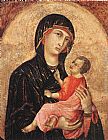 Madonna with Child Paintings - Madonna and Child (no. 593) by Duccio di Buoninsegna